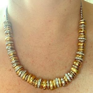 Giles and Brother Mixed Metal Rhinestone Necklace